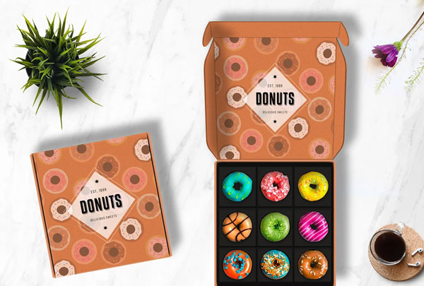 Cake And Donut Box Mockup